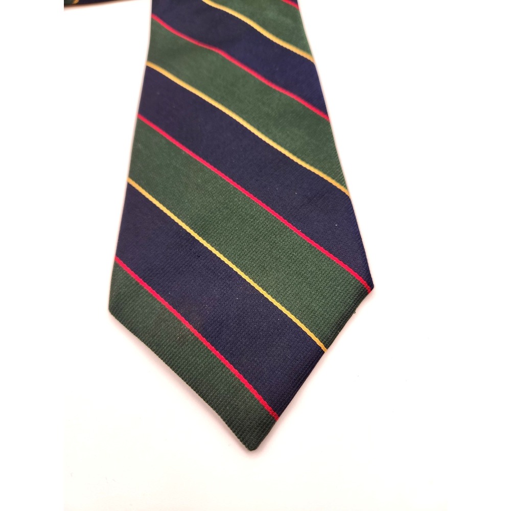 Hanover Street REPP Tie 100% Silk Striped Made USA Old Money Classic Preppy VTG - Picture 2 of 5